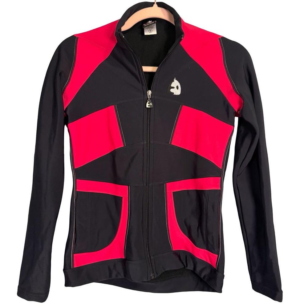 Etxeondo black & pink cycling jacket Size S. Fleece lined.‎ - Picture 3 of 9